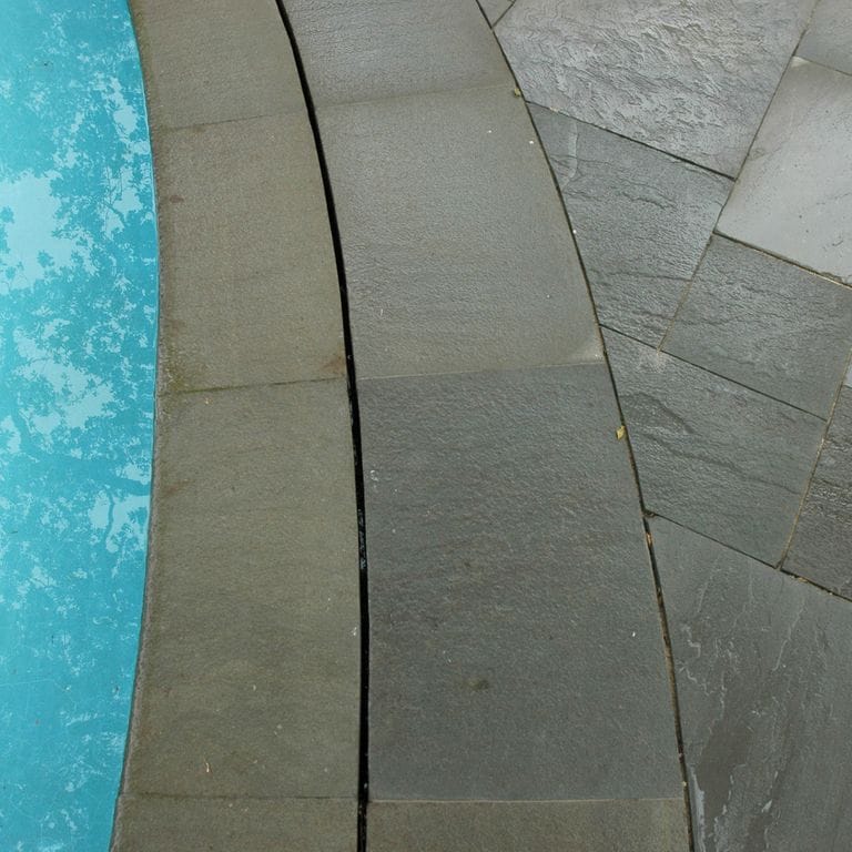 Green/Brown Bluestone - Flamed Pool Coping