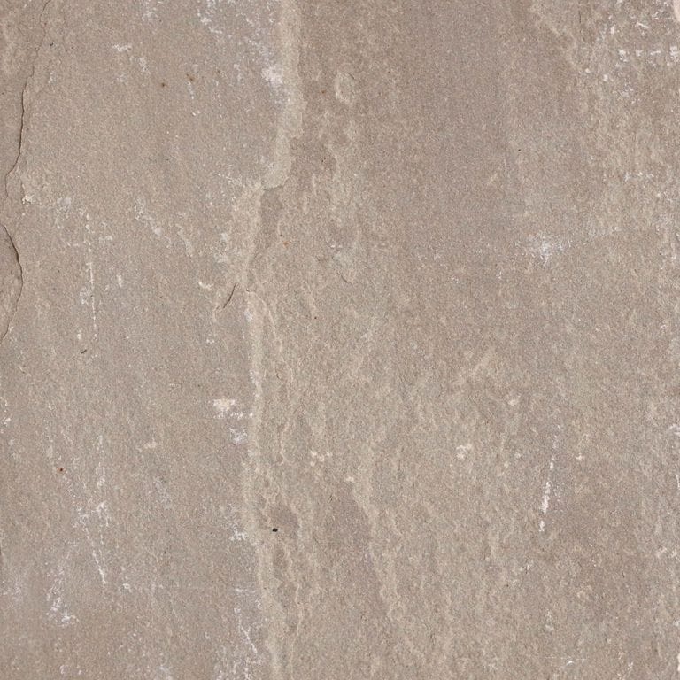 Color/Finish variation image for Lakeland Sandstone - Pavers. Dominant colors shown are brown and tan; with beige, gray and orange/rust secondaries. The color mix creates a warm feeling. Regular and linear color patterns.