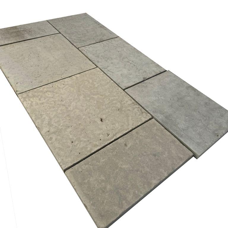 Application image for Madison Limestone - Pavers. The surface finish shown is sand blasted. The dominant color shown is gray.