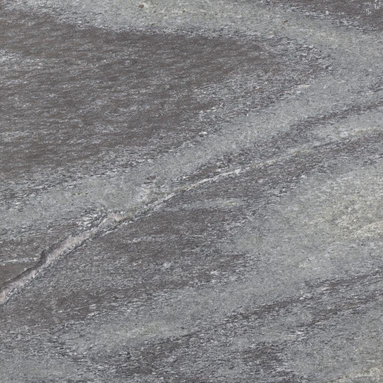 Color/Finish variation image for Mystic Mountain Live Edge Steps. The dominant color shown is gray; with green and purple secondaries. Exhibits "movement" and the color mix creates a cool feeling. Random, veined and linear color patterns.