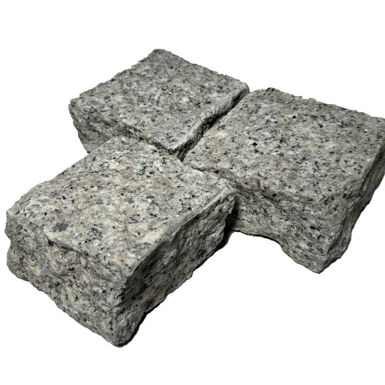 Salt &amp; Pepper Granite - Splitface Cobblestones