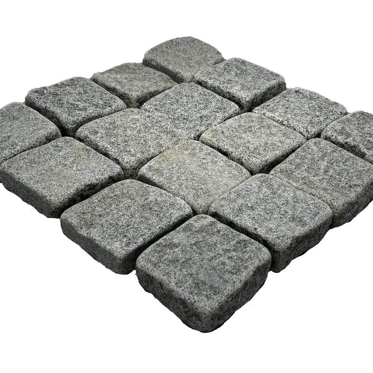 Application image for Zen Gray Granite - Cobblestones. The surface finish shown is . The dominant color shown is gray. The color mix creates a cool feeling.