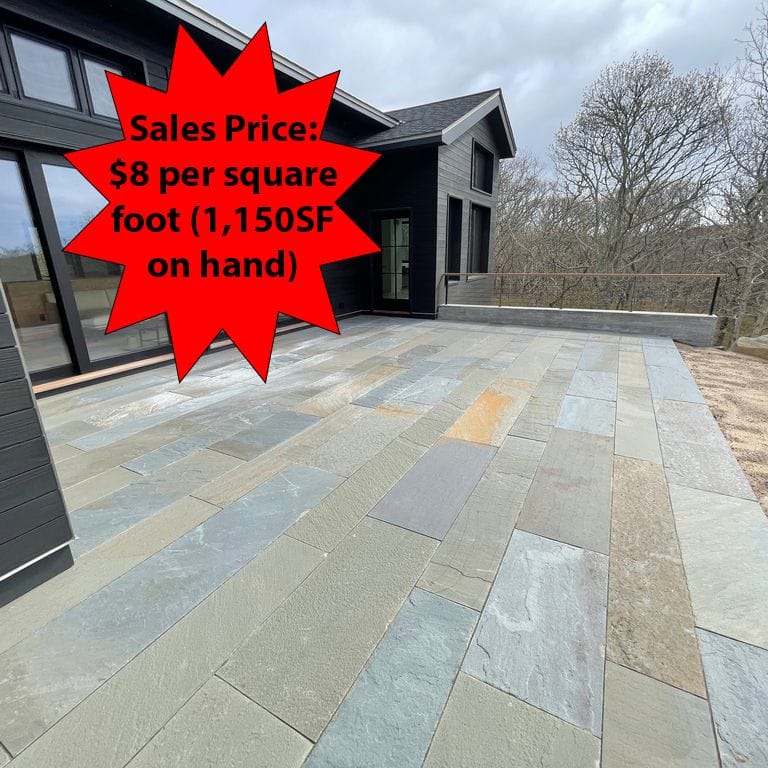 Application image for Full Color Bluestone - Natural Cleft Plank Pavers.