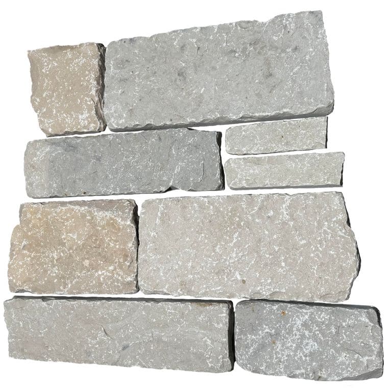 Madison Limestone Veneer - Tumbled + Sawn