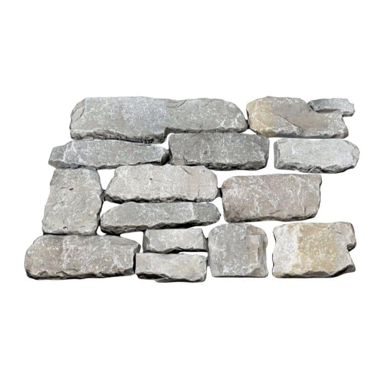Limestone - Lannon Gray Veneer - Splitface + Tumbled