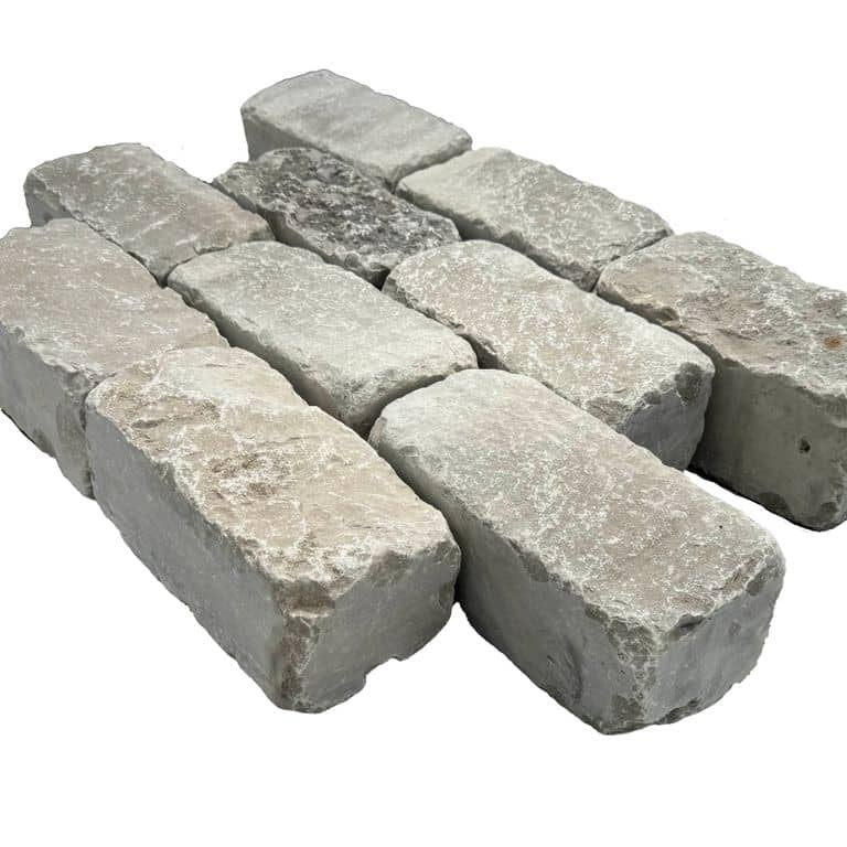 Madison Limestone Cobblestones - Split Top/Bottom, Sawn Sides