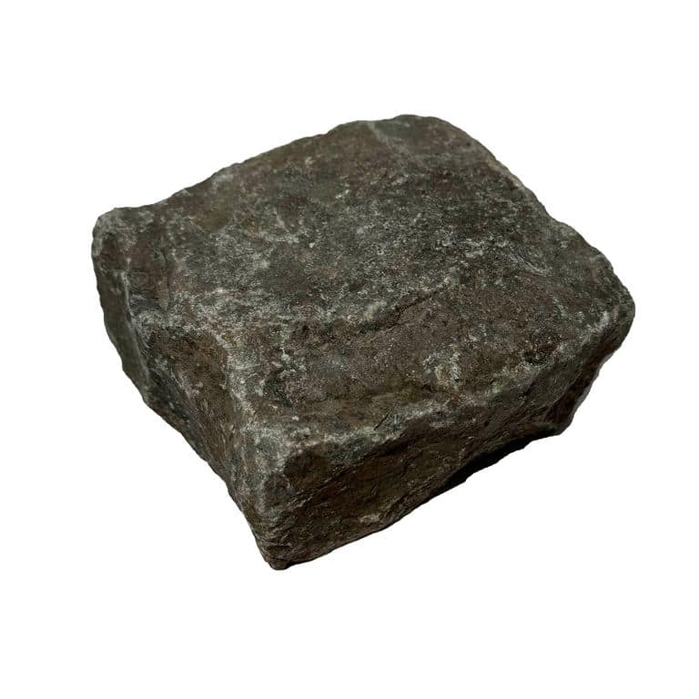 Color/Finish variation image for Reclaimed European Porphyry Cobblestones - Square - Antiqued. The surface finish shown is . Dominant colors shown are brown and gray. The color mix creates a warm feeling.