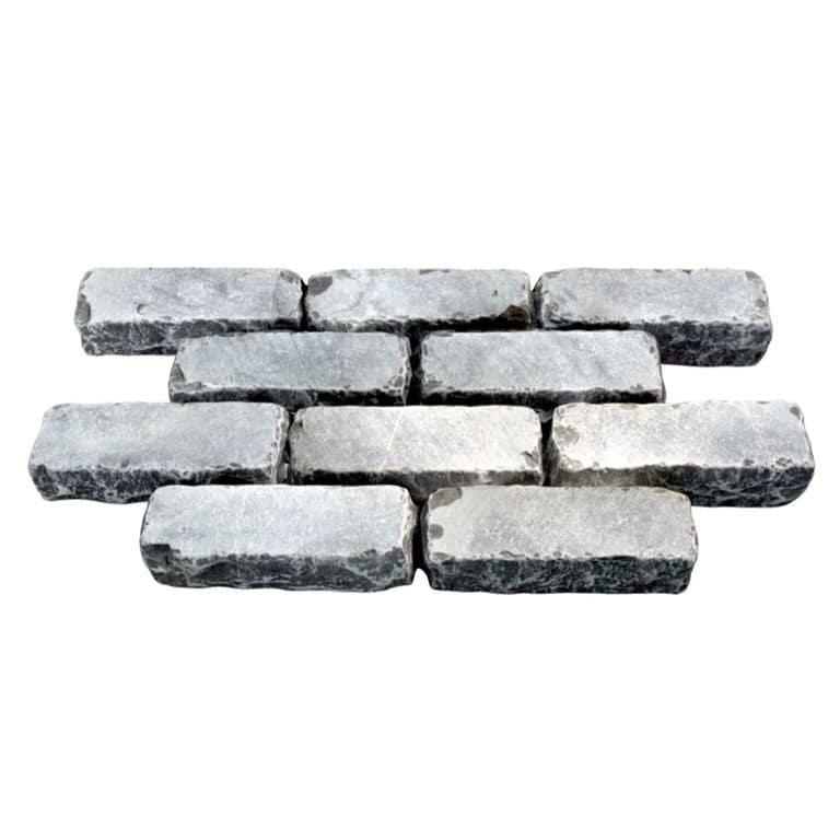 Limestone - Highland Cobblestone - Rectangle - Sawn + Tumbled Top, Split + Tumbled Sides