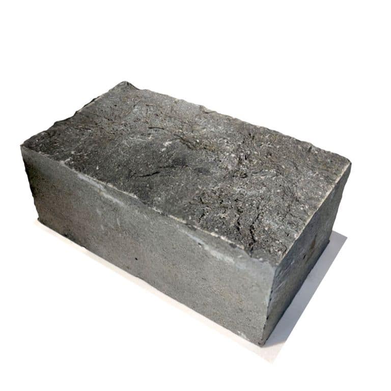 Nordic Black Basalt Cobblestones - Rectangle - Split Top, Sawn Sides