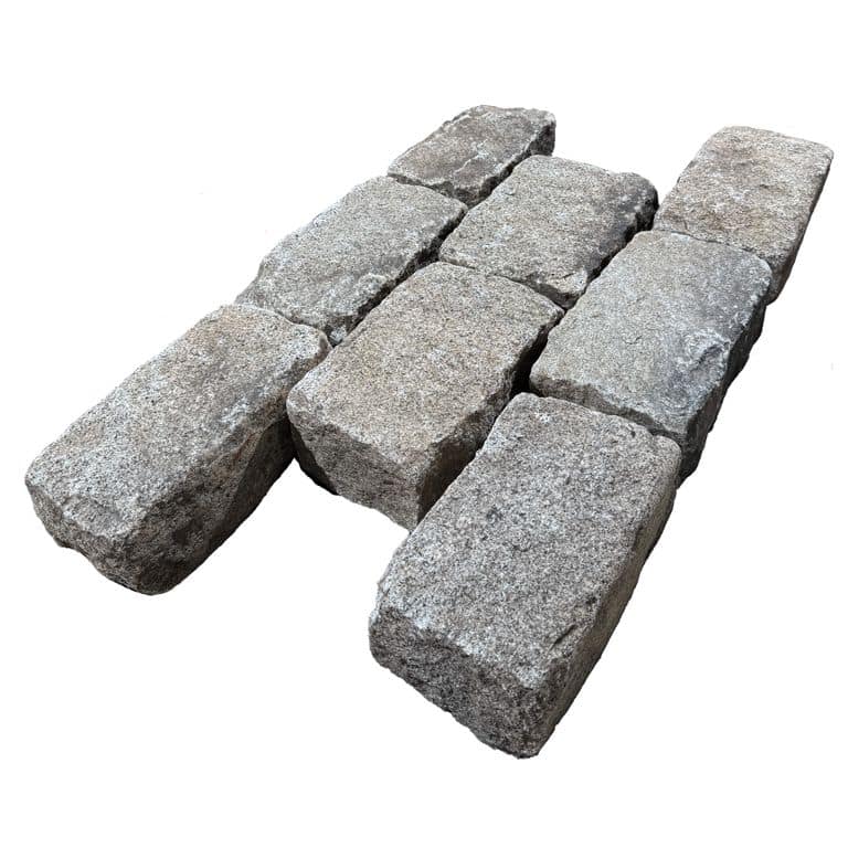 Color/Finish variation image for Reclaimed New England Cobblestones - Jumbo Wide Side. The surface finish shown is . The dominant color shown is gray. The color mix creates a cool feeling.