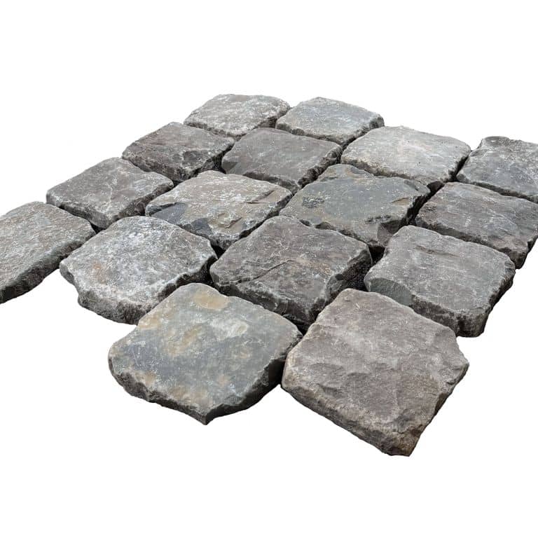 Reclaimed European Sandstone Cobblestones - Square - Worn Surface Interior Flooring