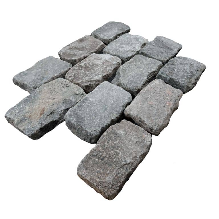 Reclaimed European Porphyry Cobblestones - Rectangle - Worn Surface Interior Flooring