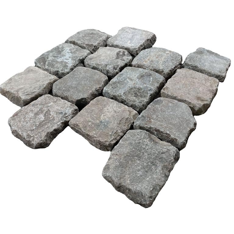 Reclaimed European Porphyry Cobblestones - Square - Worn Surface Interior Flooring