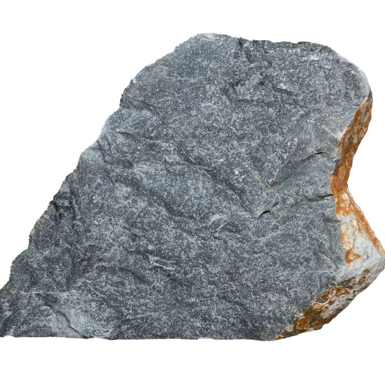 Application image for Mont Gray Limestone - Thin Veneer. The surface finish shown is split-face. Dominant colors shown are gray and orange/rust. The color mix creates a cool feeling.